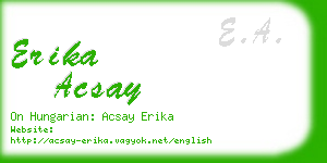 erika acsay business card